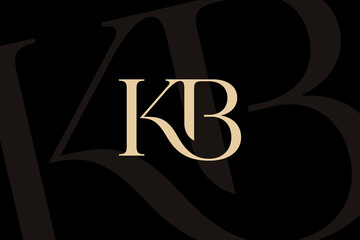 KB or BK letter logo icon design. Classic style luxury initials monogram. © arbuzu