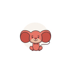 Cute Pixel Art Mouse Illustration