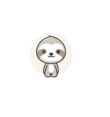 Cute Pixel Art Sloth Illustration