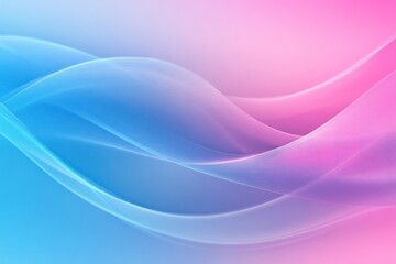 Fototapeta premium Soft flowing waves of pink and blue colors creating a serene background