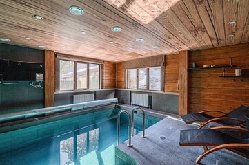interior apartment room swimming pool in house