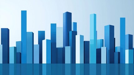 Obraz premium Abstract city skyline