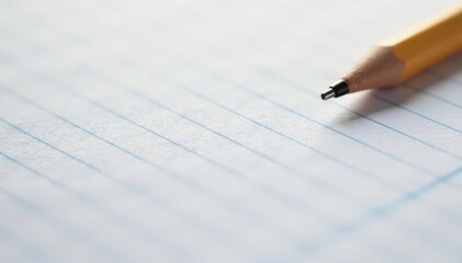 Close-up of ruled notebook paper, crisp lines, ruled, close-up, stationery