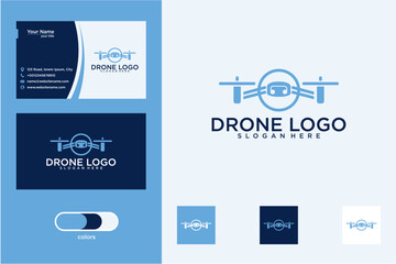 Drone Logo Design Business Card Set