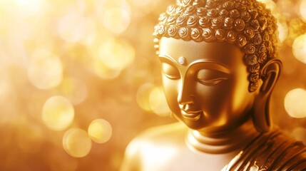 A Golden Buddha Statue Exuding An Aura Of Prosper Ed2ca9d9-5 934