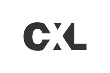 CXL logo design. Initial letter C X L bold font style for tech startups, consulting, corporate branding. Creative company name, headlines typography identity, trendy logotype.