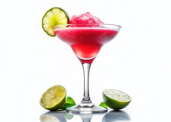 Refreshing Daiquiri Cocktail: Summer Drink Photography on Pink Background
