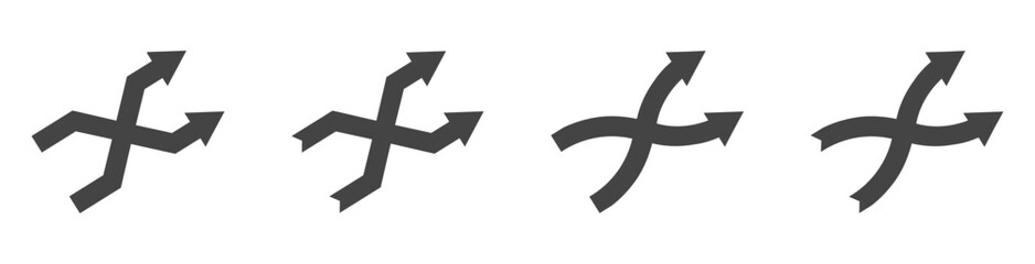 Abstract Geometric Symbols – Minimalist Black Design on Light Background