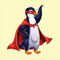 Obraz premium A superhero penguin 