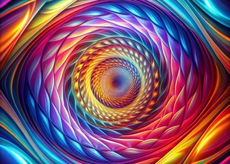 Fototapeta premium Psychedelic Swirling Tunnel: Abstract Minimalist Art