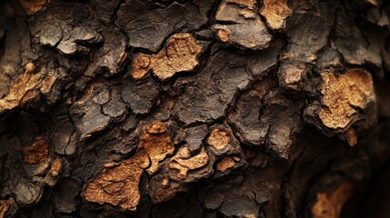 Rough Tree Bark Texture Closeup.
