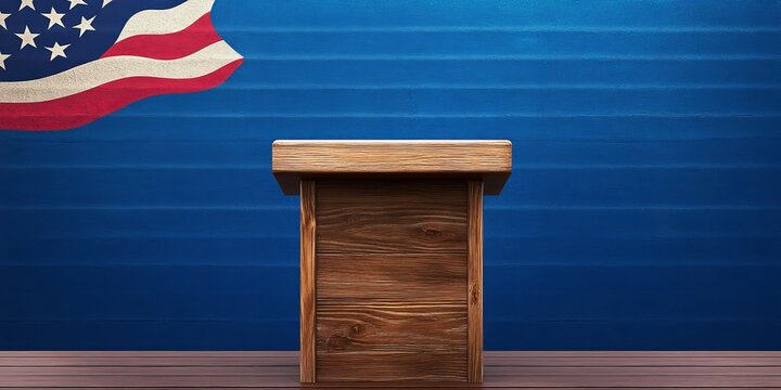 A Podium With An American Flag In The Background Cfb0358a-d 1345