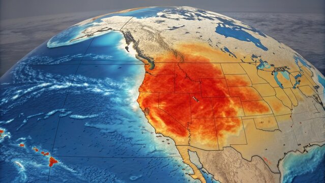 El nino and la nina effects on oceanic temperature variations in the western us scientific visualization satellite imagery