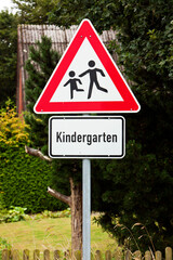 Kindergarten traffic sign