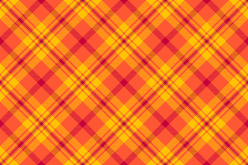 Vibrant diagonal plaid pattern in warm orange and yellow hues.  Perfect for autumnal designs, textiles, or backgrounds.