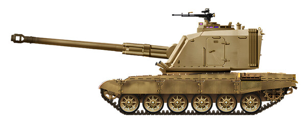 T-72 AUF-1 (Concept of a variant of the self-propelled gun based on the T-72 tank, using the turret from the AMX-30 Auf-1 self-propelled gun) © Tikros