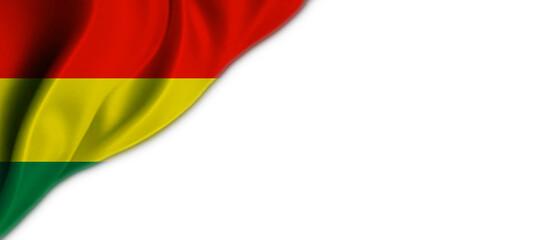White background with Bolivia flag on the top left