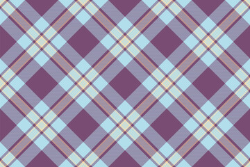 Elegant diagonal plaid pattern in soft pastel shades of purple and blue. Perfect for textile design, wrapping paper, or website backgrounds.
