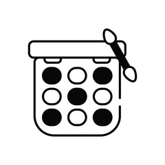 Eyeshadow Palette vector icon stock illustration