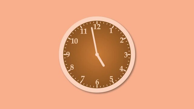 Analog Simple Minimalist counting down clock isolated, A simple analog clock