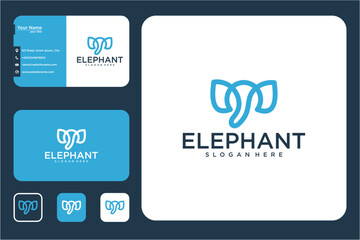 Elephant Logo Design And Business Card Set