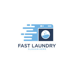 Fast Laundry Logo Design