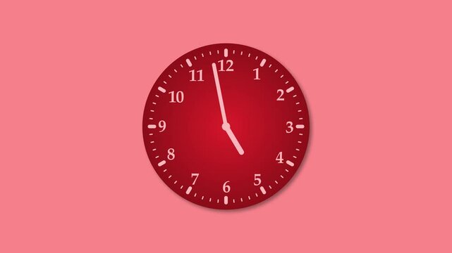 Minimalist simple analog clock animation, A simple analog clock animation