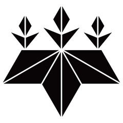 家紋です。麻の葉桐といいます。