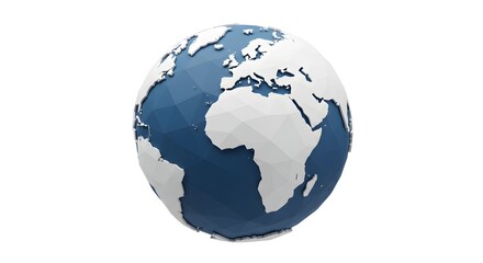 Fototapeta premium triangle geometrical earth globe isolated on white background