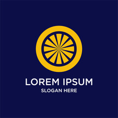 Geometric Circle Logo Design On Dark Background