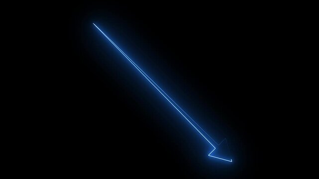 arrow down business graph icon animation. business chart concept. 