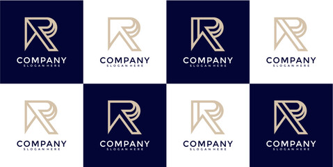 Geometric Letter R Logo Design