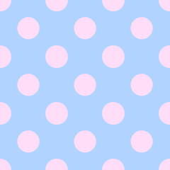Blue background with polkadot pattern illustration 