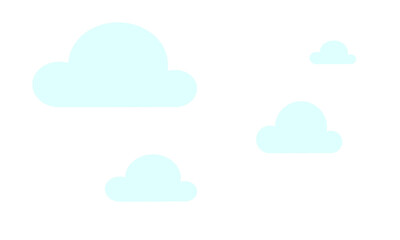 Cloud computing icon and concept illustration with network and technology symbols in the sky
