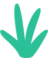 Green bushes in a cute green color vector graphic illustration