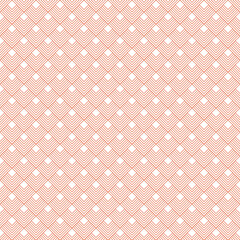 Seamless geometric pattern with hearts for wallpaper or fabric design