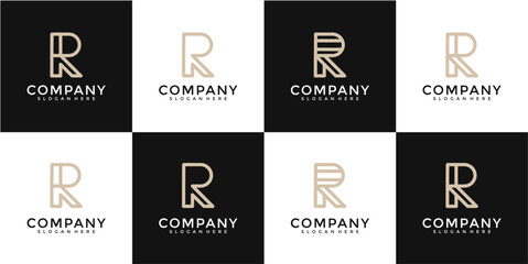 Geometric Minimalist Logo Design Featuring Letter R