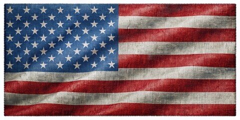 Fototapeta premium Panoramic Flag Pattern Stock Photo: Subtle Textured Design, Abstract Background Image