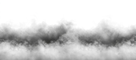 Fototapeta premium Abstract fog or smoke background isolated on a transparent background 