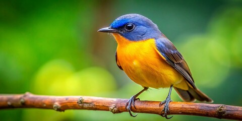 Fototapeta premium Palawan Flycatcher Bird Portrait, Philippine Endemic Wildlife Photography