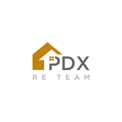 Gold and Gray Real Estate Logo Design