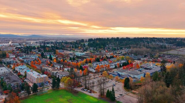 a beautiful autumn shot of port coquitlam.