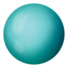 Glass blue ball or precious pearl. Glossy realistic ball, 3D sphere. Abstract vector illustration highlighted on a white background. Big metal bubble with shadow.