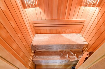 standard interior wooden bath, sauna, steam room