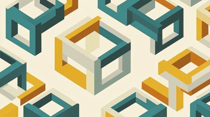 Obraz premium Abstract Geometric Cubes Pattern Background.