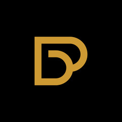 Gold Double D Monogram Logo Design