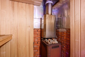 standard interior wooden bath, sauna, steam room