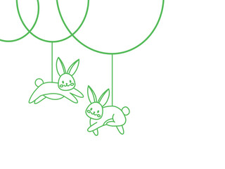 Easter Egg Hanging Line Art