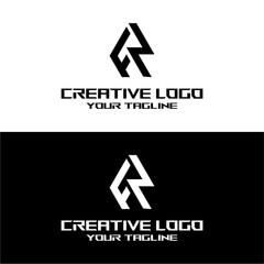 creative letter logo nf design vector