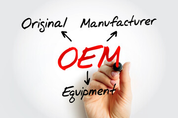 OEM - Original Equipment Manufacturer acronym, business concept background